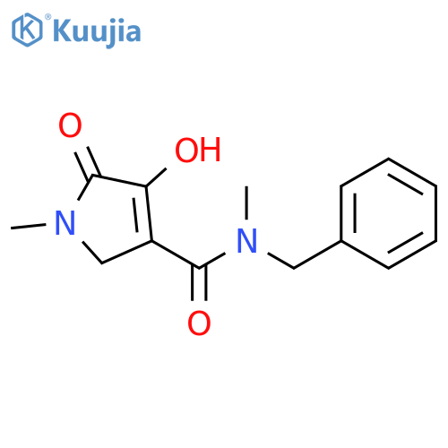 1H-Pyrrole-3-carboxamide,2,5-dihydro-4-hydroxy-N,1-dimethyl-5-oxo-N-(phenylmethyl)- structure