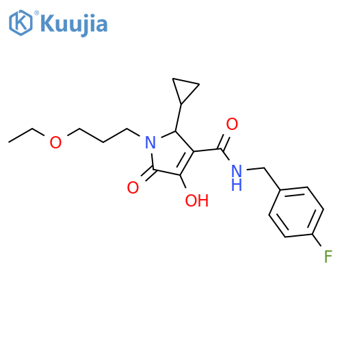 1H-Pyrrole-3-carboxamide,2-cyclopropyl-1-(3-ethoxypropyl)-N-[(4-fluorophenyl)methyl]-2,5-dihydro-4-hydroxy-5-oxo- structure