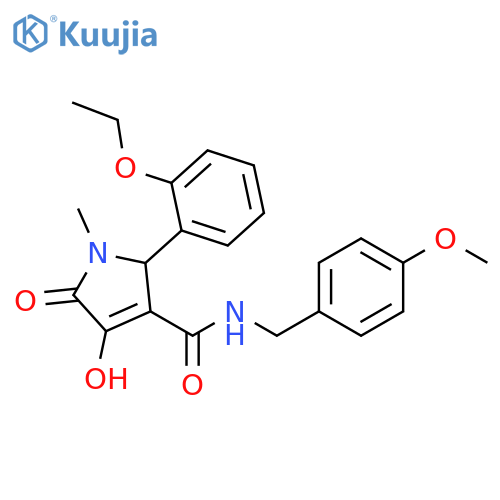 1H-Pyrrole-3-carboxamide,2-(2-ethoxyphenyl)-2,5-dihydro-4-hydroxy-N-[(4-methoxyphenyl)methyl]-1-methyl-5-oxo- structure