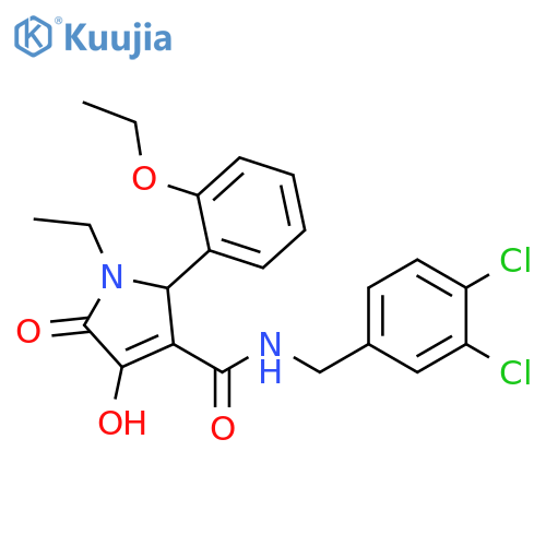 1H-Pyrrole-3-carboxamide,N-[(3,4-dichlorophenyl)methyl]-2-(2-ethoxyphenyl)-1-ethyl-2,5-dihydro-4-hydroxy-5-oxo- structure