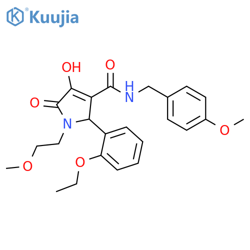 1H-Pyrrole-3-carboxamide,2-(2-ethoxyphenyl)-2,5-dihydro-4-hydroxy-1-(2-methoxyethyl)-N-[(4-methoxyphenyl)methyl]-5-oxo- structure