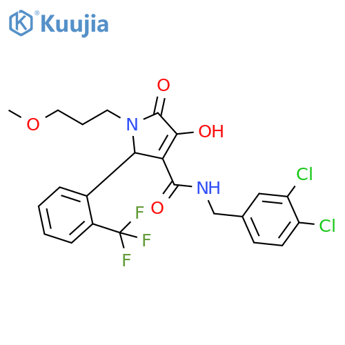 1H-Pyrrole-3-carboxamide,N-[(3,4-dichlorophenyl)methyl]-2,5-dihydro-4-hydroxy-1-(3-methoxypropyl)-5-oxo-2-[2-(trifluoromethyl)phenyl]- structure