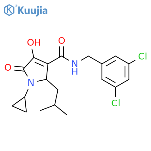 1H-Pyrrole-3-carboxamide,1-cyclopropyl-N-[(3,5-dichlorophenyl)methyl]-2,5-dihydro-4-hydroxy-2-(2-methylpropyl)-5-oxo- structure