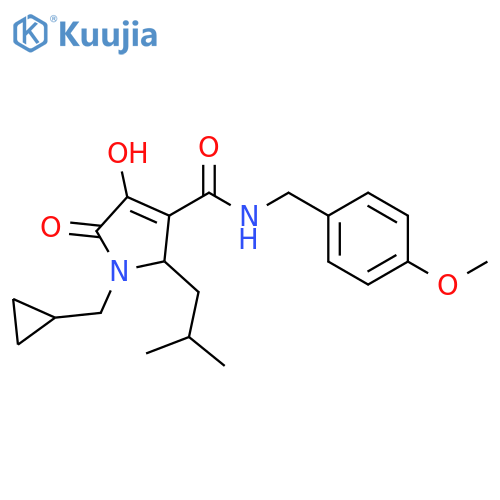 1H-Pyrrole-3-carboxamide,1-(cyclopropylmethyl)-2,5-dihydro-4-hydroxy-N-[(4-methoxyphenyl)methyl]-2-(2-methylpropyl)-5-oxo- structure