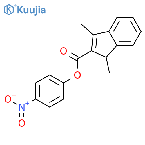 1H-Indene-2-carboxylic acid, 1,3-dimethyl-, 4-nitrophenyl ester structure