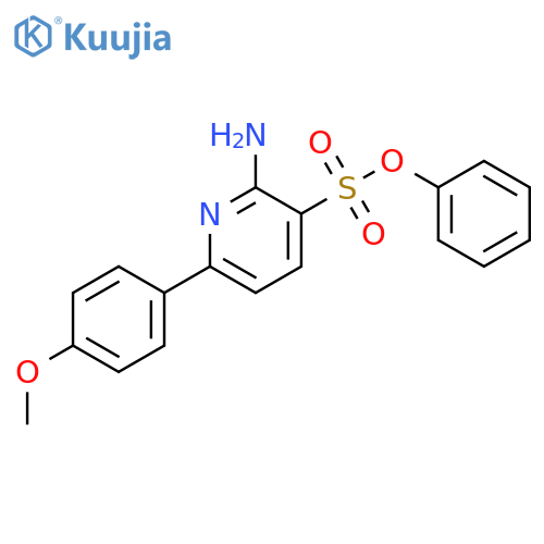3-Pyridinesulfonic acid, 2-amino-6-(4-methoxyphenyl)-, phenyl ester structure