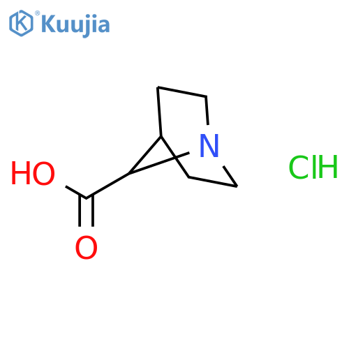 1-azabicyclo[2.2.1]heptane-7-carboxylic acid;hydrochloride structure