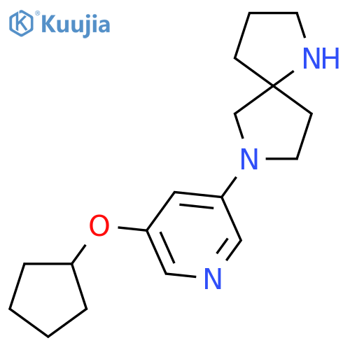 1,7-Diazaspiro[4.4]nonane, 7-[5-(cyclopentyloxy)-3-pyridinyl]- structure