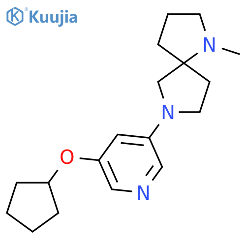 1,7-Diazaspiro[4.4]nonane, 7-[5-(cyclopentyloxy)-3-pyridinyl]-1-methyl- structure