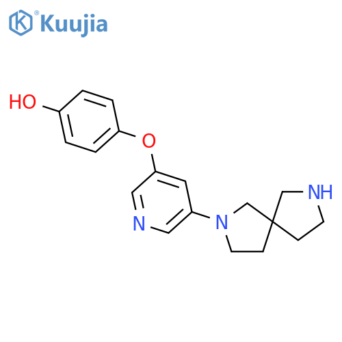 Phenol, 4-[[5-(2,7-diazaspiro[4.4]non-2-yl)-3-pyridinyl]oxy]- structure