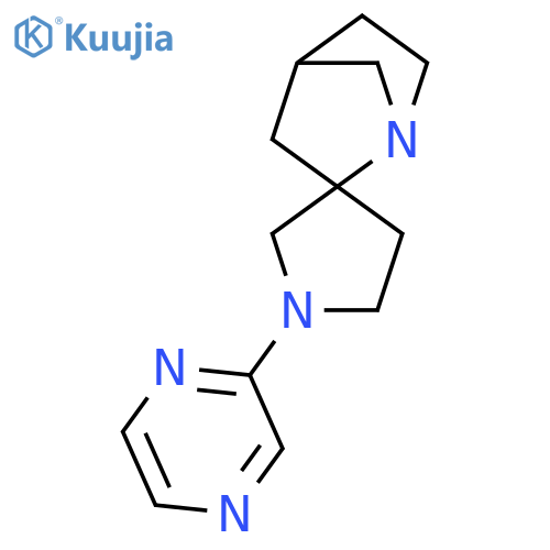 Spiro[1-azabicyclo[2.2.1]heptane-2,3'-pyrrolidine], 1'-pyrazinyl- structure