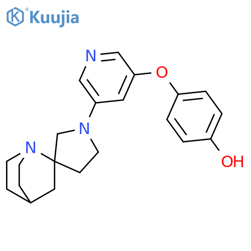 Phenol,4-[(5-spiro[1-azabicyclo[2.2.2]octane-2,3'-pyrrolidin]-1'-yl-3-pyridinyl)oxy]- structure