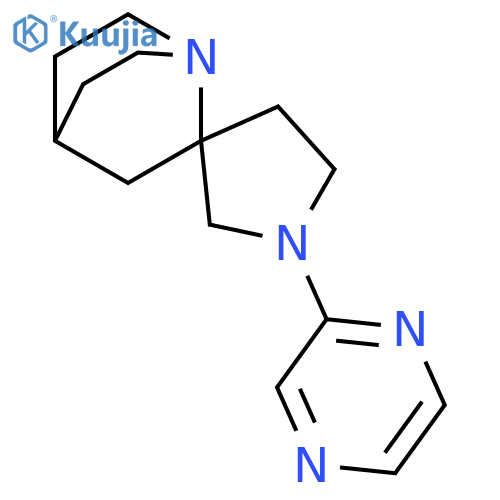 Spiro[1-azabicyclo[2.2.2]octane-2,3'-pyrrolidine], 1'-pyrazinyl- structure
