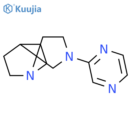 Spiro[1-azabicyclo[2.2.1]heptane-7,3'-pyrrolidine], 1'-pyrazinyl- structure