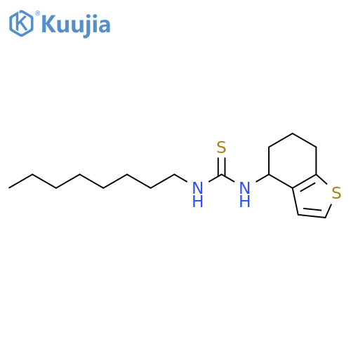 Thiourea, N-octyl-N'-(4,5,6,7-tetrahydrobenzo[b]thien-4-yl)- structure