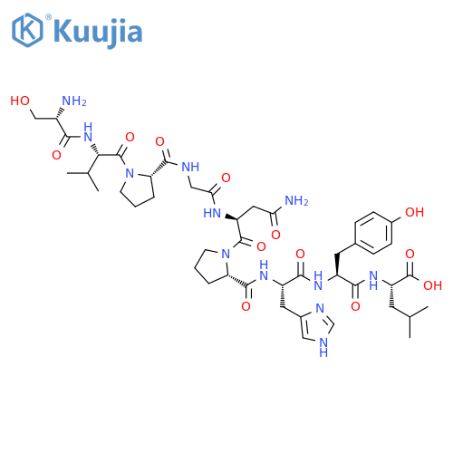 L-Leucine,L-seryl-L-valyl-L-prolylglycyl-L-asparaginyl-L-prolyl-L-histidyl-L-tyrosyl- structure