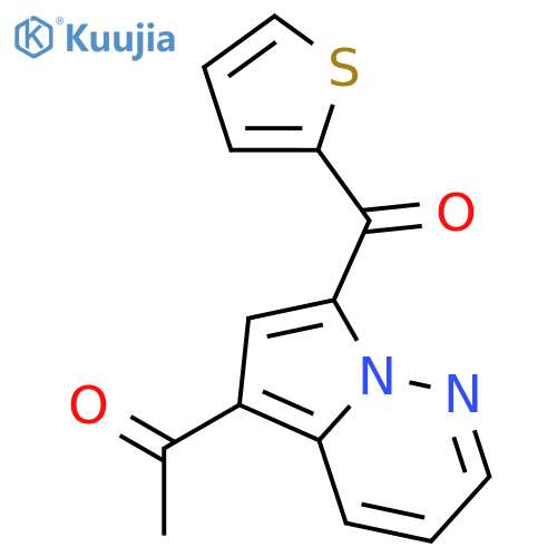 Ethanone, 1-[7-(2-thienylcarbonyl)pyrrolo[1,2-b]pyridazin-5-yl]- structure