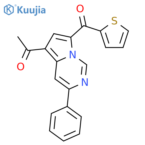 Ethanone, 1-[3-phenyl-7-(2-thienylcarbonyl)pyrrolo[1,2-c]pyrimidin-5-yl]- structure