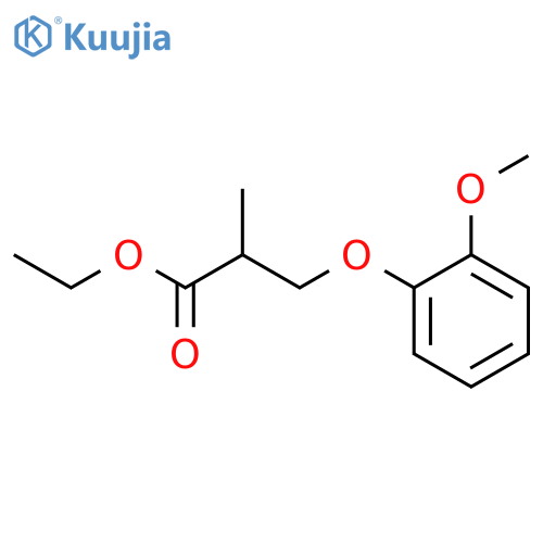 Propanoic acid, 3-(2-methoxyphenoxy)-2-methyl-, ethyl ester structure