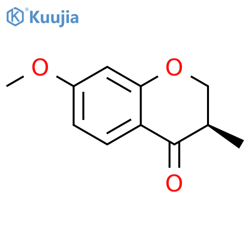 4H-1-BENZOPYRAN-4-ONE, 2,3-DIHYDRO-7-METHOXY-3-METHYL-, (3R)- structure