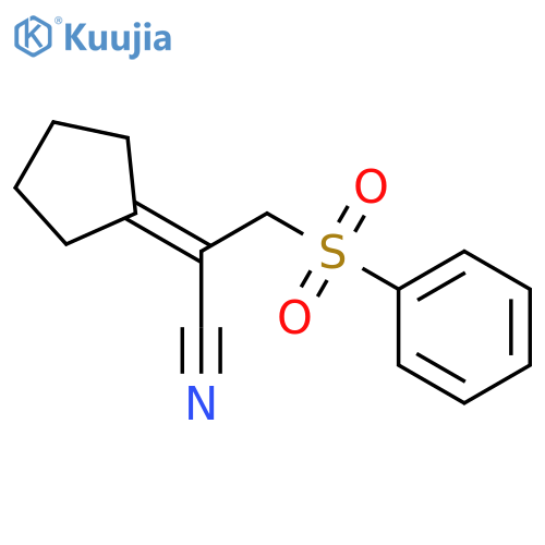 Propanenitrile, 2-cyclopentylidene-3-(phenylsulfonyl)- structure