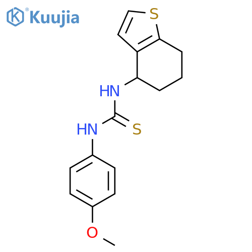 Thiourea,N-(4-methoxyphenyl)-N'-(4,5,6,7-tetrahydrobenzo[b]thien-4-yl)- structure
