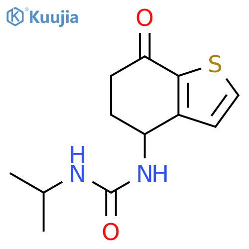 Urea, N-(1-methylethyl)-N'-(4,5,6,7-tetrahydro-7-oxobenzo[b]thien-4-yl)- structure