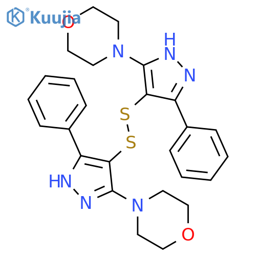 MORPHOLINE, 4,4'-[DITHIOBIS(5-PHENYL-1H-PYRAZOLE-4,3-DIYL)]BIS- structure