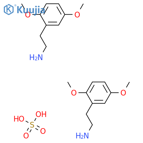 Benzeneethanamine, 2,5-dimethoxy-, sulfate (2:1) structure