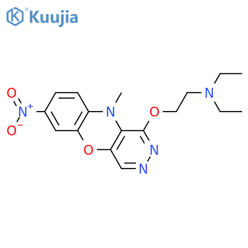 Ethanamine,N,N-diethyl-2-[(10-methyl-7-nitro-10H-pyridazino[4,5-b][1,4]benzoxazin-1-yl)oxy]- structure
