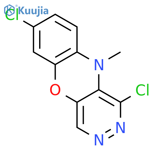 10H-PYRIDAZINO[4,5-B][1,4]BENZOXAZINE, 1,7-DICHLORO-10-METHYL- structure