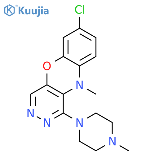 10H-Pyridazino[4,5-b][1,4]benzoxazine,7-chloro-10-methyl-1-(4-methyl-1-piperazinyl)- structure