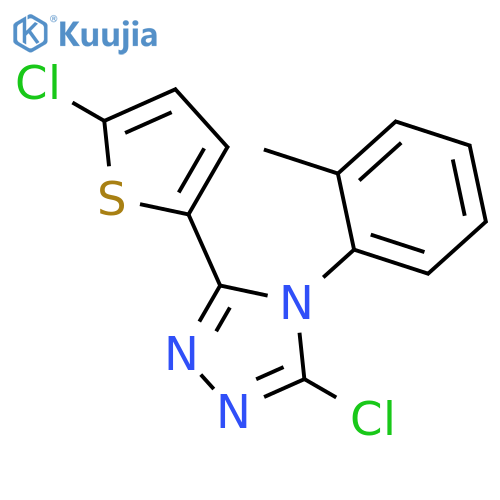 4H-1,2,4-TRIAZOLE, 3-CHLORO-5-(5-CHLORO-2-THIENYL)-4-(2-METHYLPHENYL)- structure