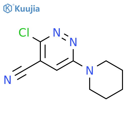 3-chloro-6-(piperidin-1-yl)pyridazine-4-carbonitrile structure