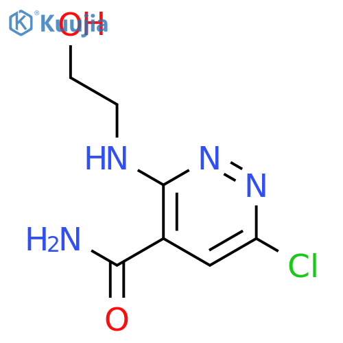 4-Pyridazinecarboxamide, 6-chloro-3-[(2-hydroxyethyl)amino]- structure