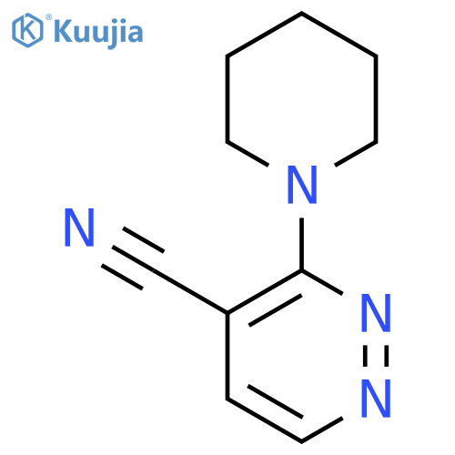 4-PYRIDAZINECARBONITRILE, 3-(1-PIPERIDINYL)- structure