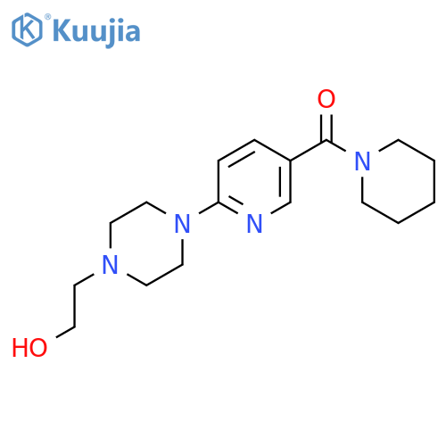 {6-[4-(2-Hydroxyethyl)piperazin-1-yl]pyridin-3-yl}(piperidin-1-yl)methanone structure
