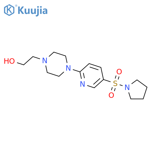 PYRROLIDINE, 1-[[6-[4-(2-HYDROXYETHYL)-1-PIPERAZINYL]-3-PYRIDINYL]SULFONYL]- structure