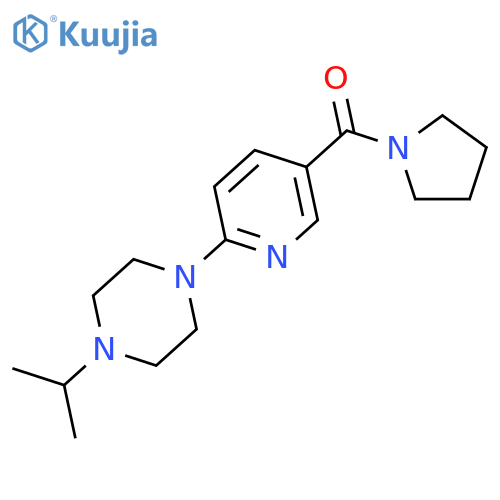PYRROLIDINE, 1-[[6-[4-(1-METHYLETHYL)-1-PIPERAZINYL]-3-PYRIDINYL]CARBONYL]- structure