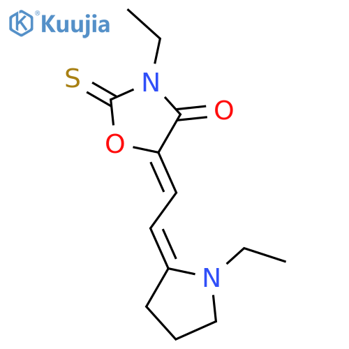 4-Oxazolidinone,3-ethyl-5-[2-(1-ethyl-2-pyrrolidinylidene)ethylidene]-2-thioxo- structure