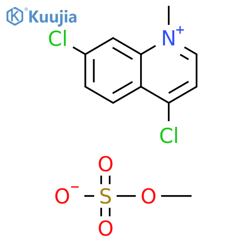 Quinolinium, 4,7-dichloro-1-methyl-, methyl sulfate (1:1) structure