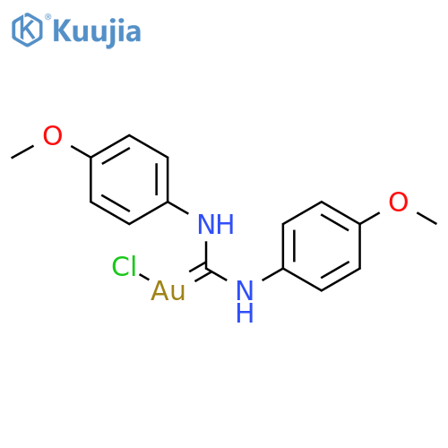 Gold, [bis[(4-methoxyphenyl)amino]methylene]chloro- structure