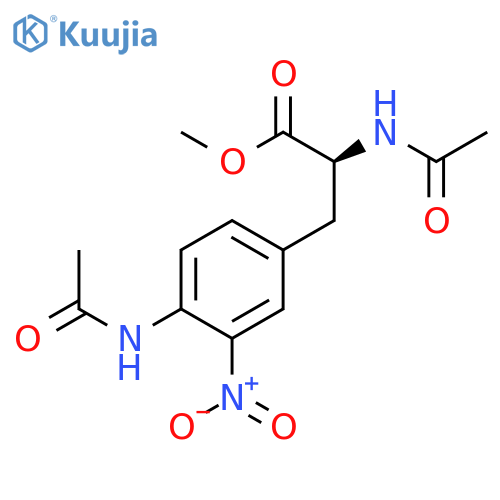 Phenylalanine, N-acetyl-4-(acetylamino)-3-nitro-, methyl ester structure