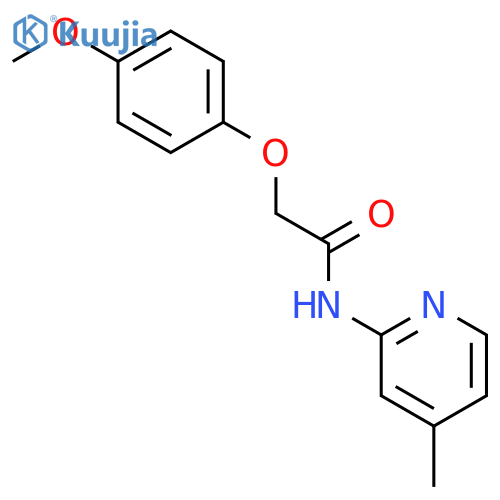 2-(4-methoxyphenoxy)-N-(4-methylpyridin-2-yl)acetamide structure