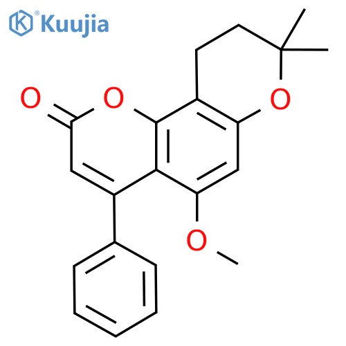 5-Methoxy-8,8-dimethyl-4-phenyl-9,10-dihydro-2H,8H-pyrano2,3-fchromen-2-one structure
