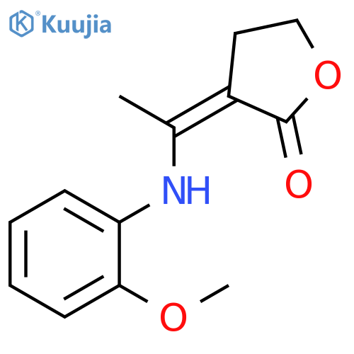 2(3H)-Furanone, dihydro-3-[1-[(2-methoxyphenyl)amino]ethylidene]-, (3Z)- structure