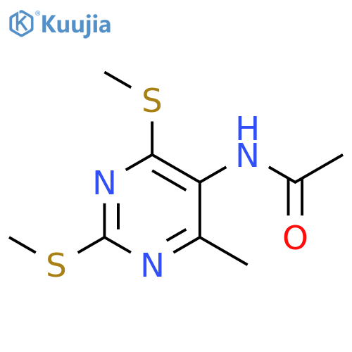 Acetamide, N-[4-methyl-2,6-bis(methylthio)-5-pyrimidinyl]- structure