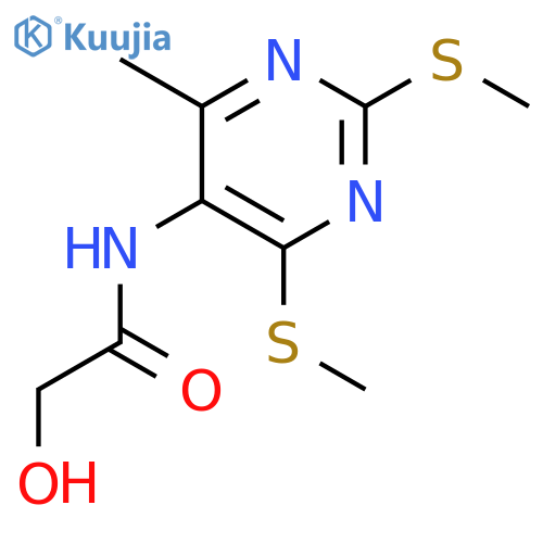 Acetamide, 2-hydroxy-N-[4-methyl-2,6-bis(methylthio)-5-pyrimidinyl]- structure
