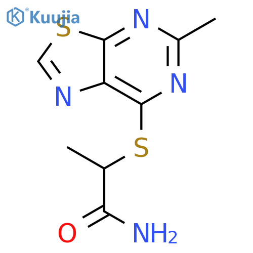 Propanamide, 2-[(5-methylthiazolo[5,4-d]pyrimidin-7-yl)thio]- structure