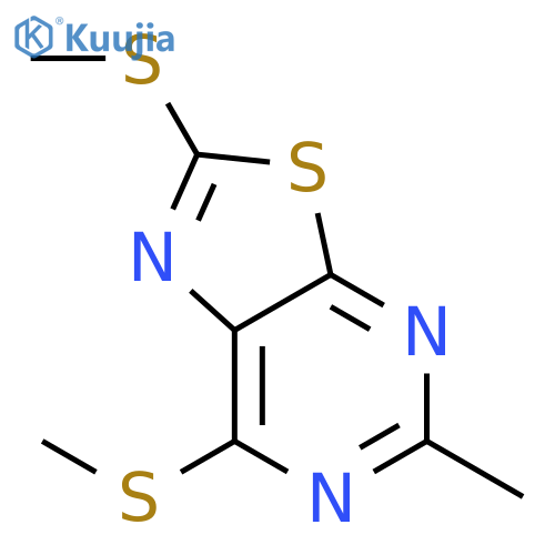 THIAZOLO[5,4-D]PYRIMIDINE, 5-METHYL-2,7-BIS(METHYLTHIO)- structure